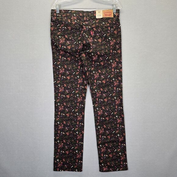 Levi's 314 Flowered Shaping Straight Jeans Size 31x30 Women's Mid Rise - Picture 2 of 16